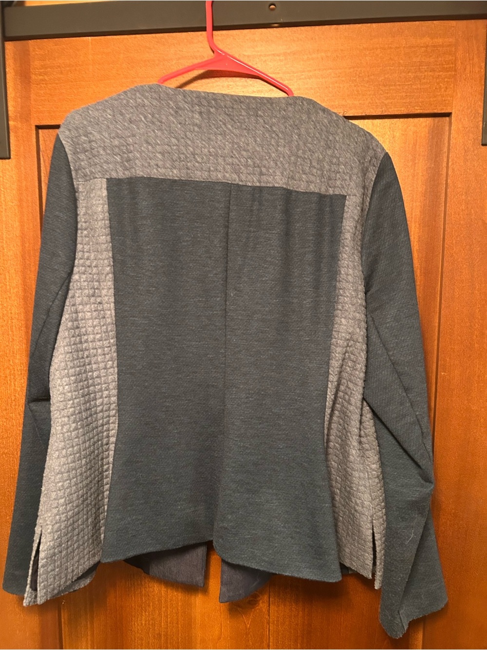 Lane Bryant Blue and Gray Open-Front Blazer - Picture 4 of 5
